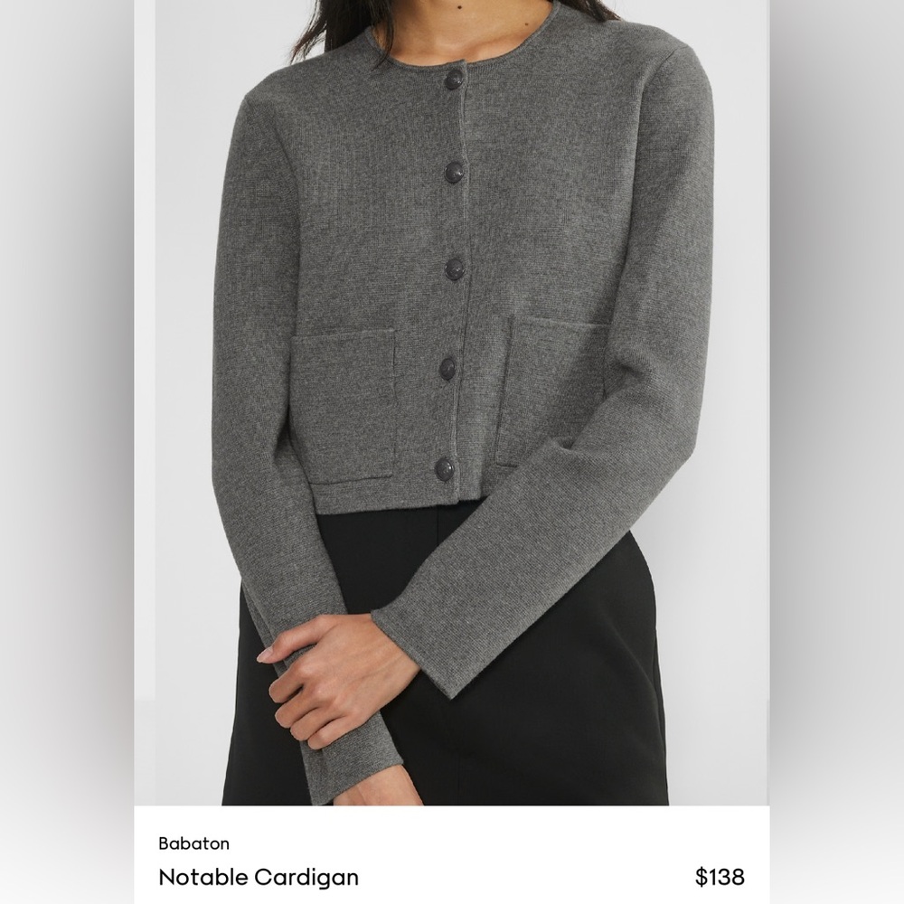 EUC Babaton Notable Cardigan grey size 6